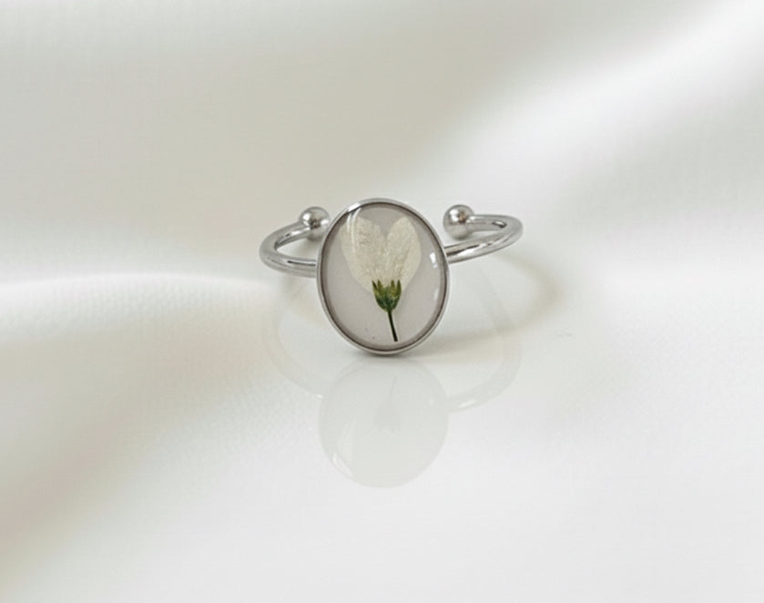 April Birth Flower Daisy Small Circle Ring Available