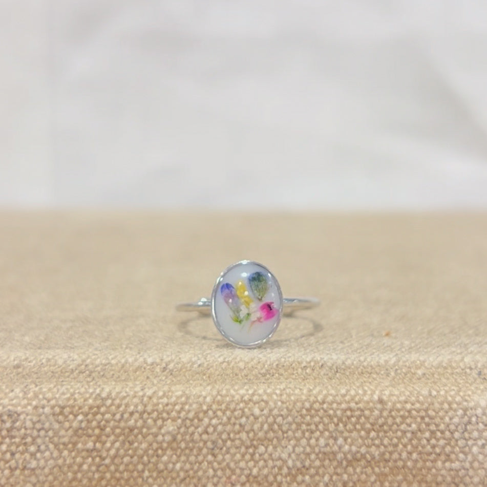 Wild Flower Ring : Silver, Small Circle