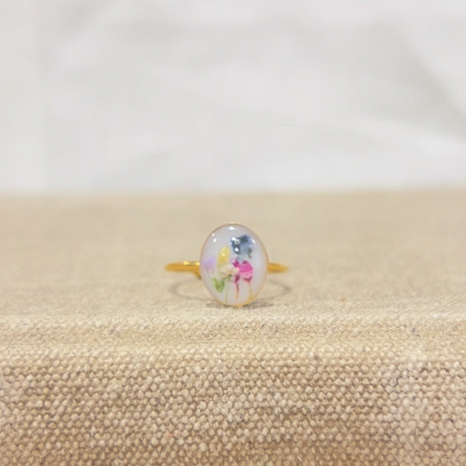 Wild Flower Ring : Gold, Small Circle