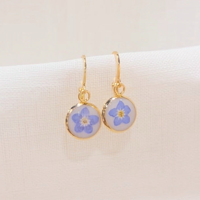 Forget-Me-Not Earrings : Gold