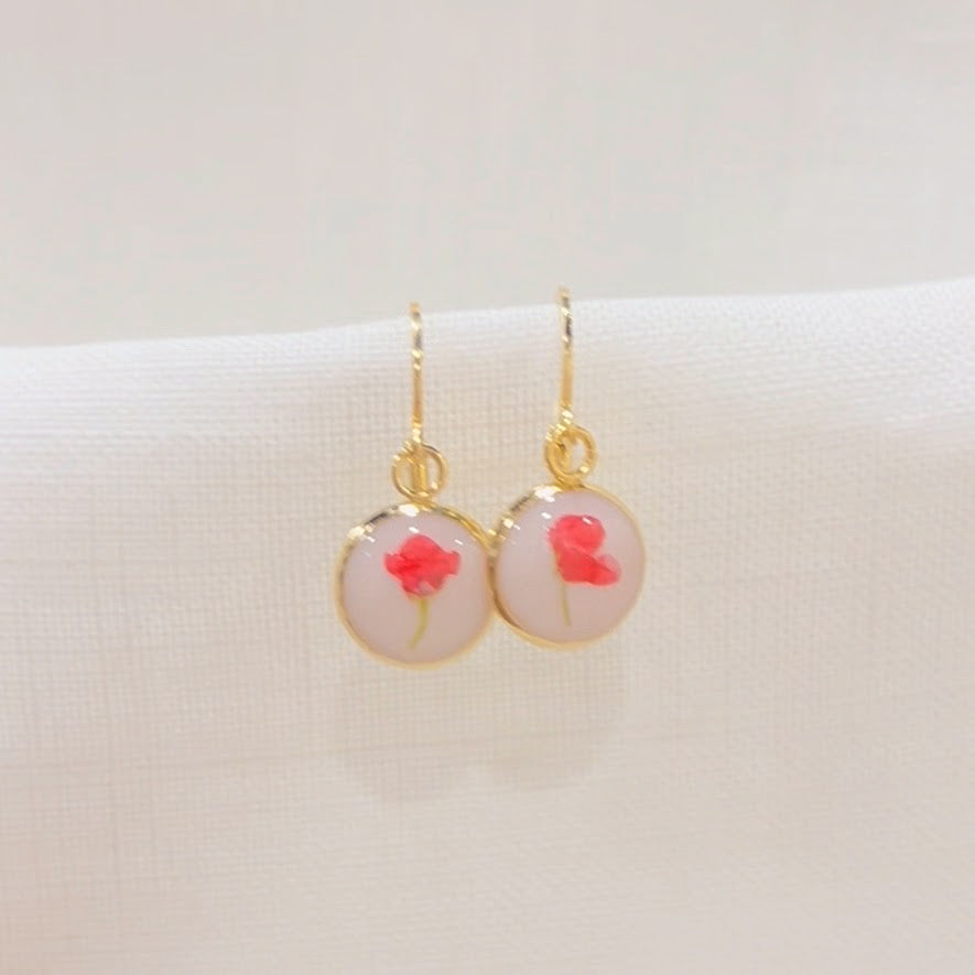Carnation Earrings : Gold