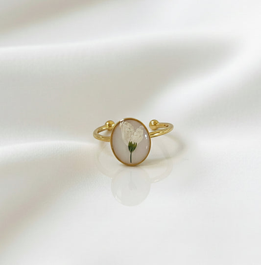 April Birth Flower Daisy Small Circle Ring Available