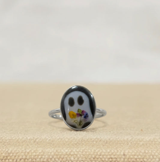 Boo Thang Silver Big Oval Ring