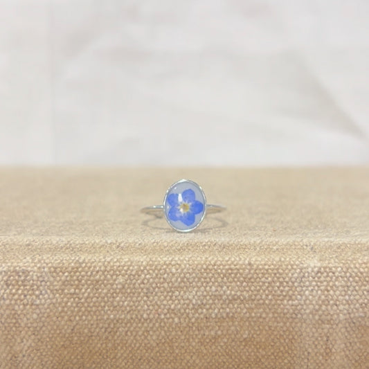 Forget-Me-Not Ring : Silver, Small Circle