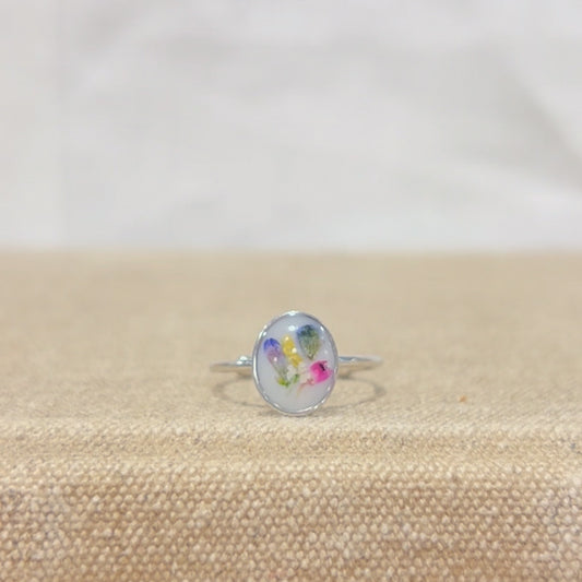 Wild Flower Ring : Silver, Small Circle
