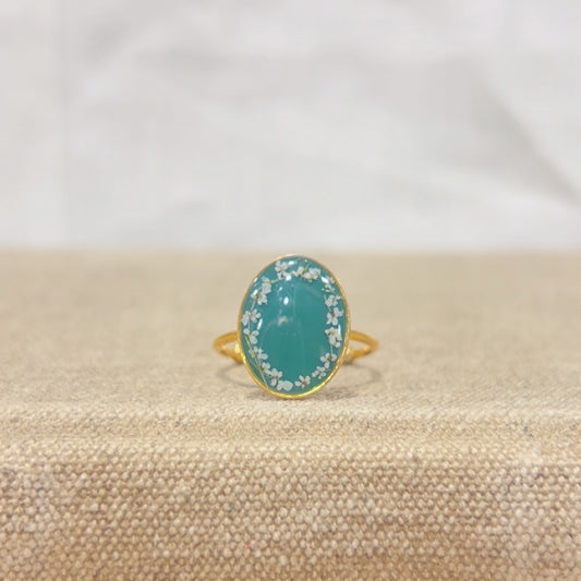 Baby's Breath Ring : Gold, Big Circle