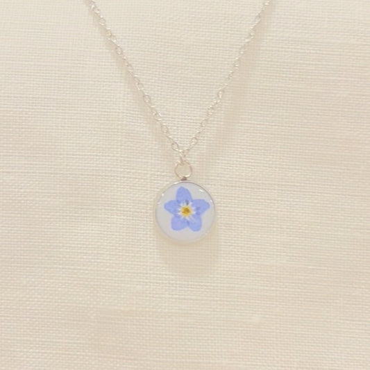 Forget-Me-Not Necklace : Silver