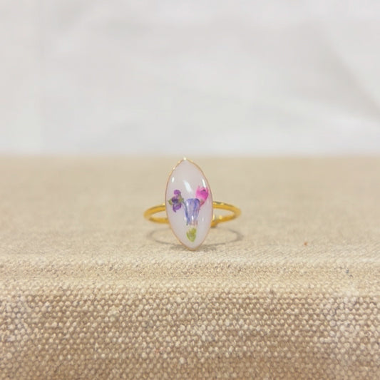 Wild Flower Ring : Gold, Almond