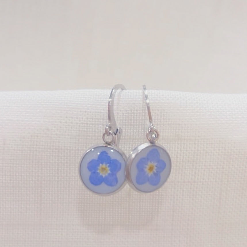 Forget-Me-Not Earrings : Silver