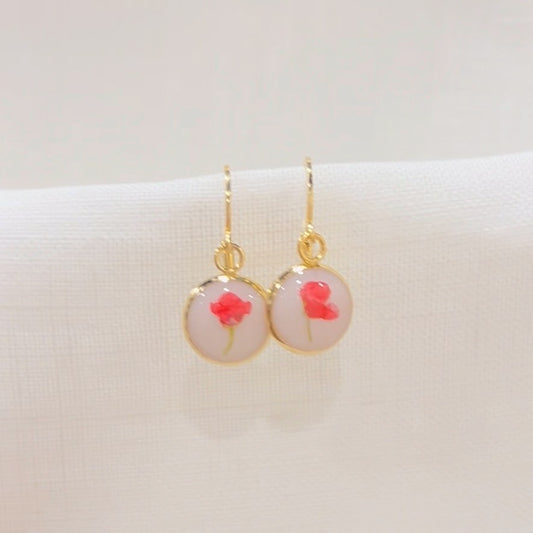 Carnation Earrings : Gold